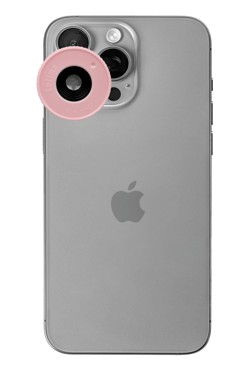 LoTime lens in Pink lemonade on an iPhone