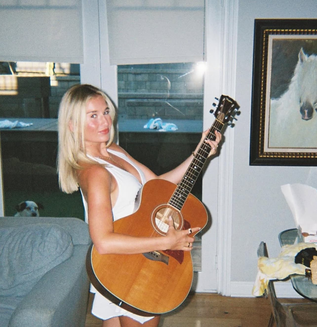Man with a dog on the beach